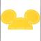 Disney Dog | Disney Tails Mickey Mouse Ears Pet Feeding Mat For Pets-Yellow-Nwt | Color: White/Yellow | Size: Os