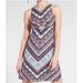 Athleta Dresses | Athleta Santorini Floral High Neck Dress Womens Small Petite | Color: Blue/Red | Size: Sp