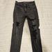 American Eagle Outfitters Jeans | American Eagle Size 4 Black Distressed Jean Jeggings | Color: Black | Size: 4