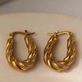 Free People Jewelry | Anastasia Twisted Earrings | Color: Gold | Size: Os