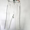 Ralph Lauren Jeans | Lauren Jeans Co Ralph Lauren White Jeans With Beaded Detail On Sides | Color: White | Size: 8