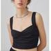 Anthropologie Tops | Anthropologie Maeve Ruched Top Size Xs Nwt | Color: Black | Size: Xs