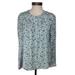 Anthropologie Tops | Conversations By Anthropologie Women's Blue Bear Print Button Down Blouse Size 6 | Color: Blue | Size: 6