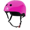 Triple Eight The Certified Sweatsaver Helmet for Skateboarding, BMX, and Roller Skating, Pink Glossy, XS/S