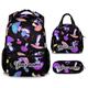 AJIUZI Personalized Mushroom Backpack with Lunch Box and Pencil Case Set, 3 in 1 Matching for Girls Boys Backpacks Combo, Aesthetic Bookbag and Pencil Case Bundle