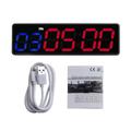 VCHICS LED Gym Timer, Gym Timer Clock Workout Timer Interval Clock Stopwatch Count Down/Up Interval Timer LED Fitness Training Timer Outdoor for Home Gym Fitness (Color : Nero)