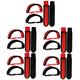 Sosoport 20 Pcs Universal Pedal Straps Footrest Rear View Mirrors Exercise Bike Parts Gym Cycle Fix Bands Bike Belts Red Athletic Tape Black Boobtape Drawstring Feet Nylon