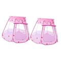 HEMOTON 2pcs Castle Play Tent Outside Tent Kid Tents Kids Tents Indoor Tents for Kids Indoor Kids Teepee Kids Playhouse for Indoor Baby Tent House Child Cartoon Pink Ocean Ball