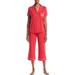Kate Spade Intimates & Sleepwear | Kate Spade Red ‘All Dolled Up’ Red Cropped Pajama/Lounge Set Sz M Nwt | Color: Red | Size: M