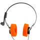 VIVIDCASE Wired Headphones Cosplay, Retro On-Ear Headphones Orange Ear Pad, Star Headphones Adjustable Headband, Hi-Fi Stereo Headset Handmade Vintage Headphones, Headset with 3.5mm Jack, Steel Mesh