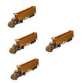 Vaguelly 4pcs Container Truck Model Carrier Car Model Diecast Metal Cars Model Truck Kits Pull Back Kids Car Toy Large Truck Engine Toy Boys Car Model Toy Kid Toy Alloy Child Doll Puzzle