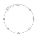 S925 Sterling Silver Opal Choker Necklace Short Dainty Pendant Necklace Jewelry for Women Girls