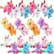 24 Pack Mini Stuffed Unicorn Animal Toys Bulk Cute Small Plush Unicorn Rainbow tuffed Unicorn for Christmas Easter Wedding Birthday Party Favors Gift Goodie Bag Stuffer (Color Style 1)