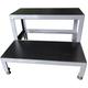 Horison Industries 2 Steel Step Stool , Step Ladder, Steel Steps Stools, Heavy Duty Ladder ,Safety Step Ladder, Steel Step Stool - 2 Wide Steps - Black Anti-slip Mat, 540x400x270mm