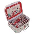 Totority 1 Set Set Toy Tea Set Kids Tea Party Play Tea Party Playset Kids Sports Toys Basic Toy for Kids Girls Play Tea Kids Pretend Toy Kidcraft Playset Child Red Portable Carton Gift Box