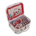 HEMOTON 2 Sets Toy Tea Set Kids Role Play Toy Princess Tea Time Toy Tea Party Food Playset Toddler Suit Tea Cups Plates Playset Suits for Kids Basic Tinplate Carton Afternoon Tea Child Red