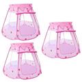 HEMOTON 3pcs Baby Tent House Tents for Kids Indoor Kids Teepee Kid Tents Kids Ocean Ball Tent Kids Playhouse for Indoor Kids Tents Indoor Kid Tent Indoor Child Ocean Ball Pool Pink Hexagon