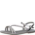 Tamaris Damen Sandalen Leder Sommer; SILVER GLAM/metallic; 36 EU