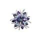 Flower Brooch, Brooches for Women, Dress Brooch Pins, Crystal Big Large Brooch Pins (Grey : Blue, Size : OneSize)