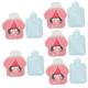 minkissy 5pcs Warm Water Bag Silicone Hot Water Bottle Portable Hot Water Bottle Winter Supply Outdoor Hot Water Bottle Hot Bag for Hot Compress Detachable Outdoor Product PVC Student Pink