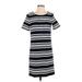 Max Studio Casual Dress - Mini: Blue Stripes Dresses - Women's Size Small