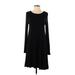 Old Navy Casual Dress - A-Line Scoop Neck Long sleeves: Black Print Dresses - New - Women's Size Small