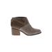 TOMS Ankle Boots: Gray Print Shoes - Women's Size 8 1/2 - Almond Toe