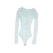 Abercrombie & Fitch Bodysuit: Blue Tops - Women's Size X-Small