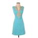 Lilly Pulitzer Casual Dress: Teal Dresses - Women's Size 0