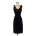 Karen Kane Casual Dress - Sheath V-Neck Sleeveless: Black Print Dresses - Women's Size X-Small