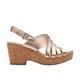 Clarks Women's Giselle Ivy Wedge Sandal, Rose Gold Lea, 9 UK