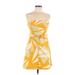 Tracy Reese Casual Dress - Mini Open Neckline Sleeveless: Yellow Dresses - Women's Size 6