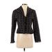 Easy Pieces New York Blazer Jacket: Short Black Print Jackets & Outerwear - Women's Size 6 Petite