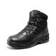 NORTIV8 Men's Waterproof Tactical Work Boots Leather Outdoor Hiking Military 6 Inches Motorcycle Combat Boots,Size 7,BLACK,CONTRACTOR-NEW