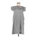 Banana Republic Casual Dress - Mini High Neck Short sleeves: Gray Dresses - Women's Size 8