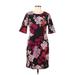 1.State Casual Dress - Sheath Crew Neck Short sleeves: Red Print Dresses - Women's Size Medium