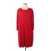 Old Navy Casual Dress - Shift Scoop Neck 3/4 sleeves: Red Print Dresses - Women's Size 4X