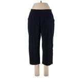 L.L.Bean Casual Pants - High Rise: Blue Bottoms - Women's Size Large Petite