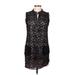 BCBGMAXAZRIA Casual Dress - Mini: Black Solid Dresses - Women's Size Medium