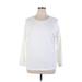 DKNY Short Sleeve T-Shirt: Ivory Solid Tops - Women's Size X-Large