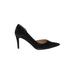 Phoebe Heels: D'Orsay Stiletto Cocktail Black Solid Shoes - Women's Size 9 - Pointed Toe