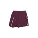 Adidas Athletic Shorts: Burgundy Color Block Activewear - Women's Size Medium