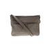 Fossil Leather Shoulder Bag: Pebbled Gray Solid Bags