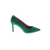 Banana Republic Heels: Slip-on Stiletto Cocktail Party Green Print Shoes - Women's Size 8 - Pointed Toe