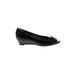 Cole Haan Heels: Pumps Wedge Classic Black Solid Shoes - Women's Size 7 1/2 - Peep Toe