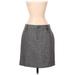 Eddie Bauer Wool Skirt: Gray Tweed Bottoms - Women's Size 4 Petite