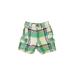 Old Navy Cargo Shorts: Green Plaid Bottoms - Size 6-12 Month