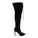 Nasty Gal Inc. Boots: Black Solid Shoes - Women's Size 8 1/2 - Almond Toe