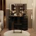 Makeup Vanity Desk with Lights & Power Outlet