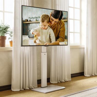 FITUEYES Iron Base Universal Floor TV Stands for 32-75 Inch TVs,White - N/A